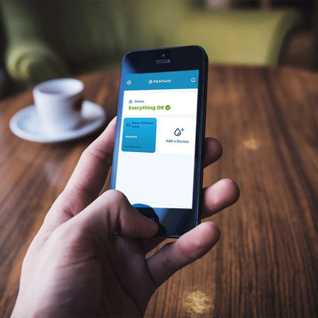 water softener connected through Wi-Fi