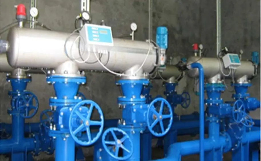 photo of installed Automatic self cleaning filter