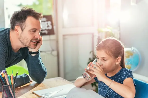 child drink clean water