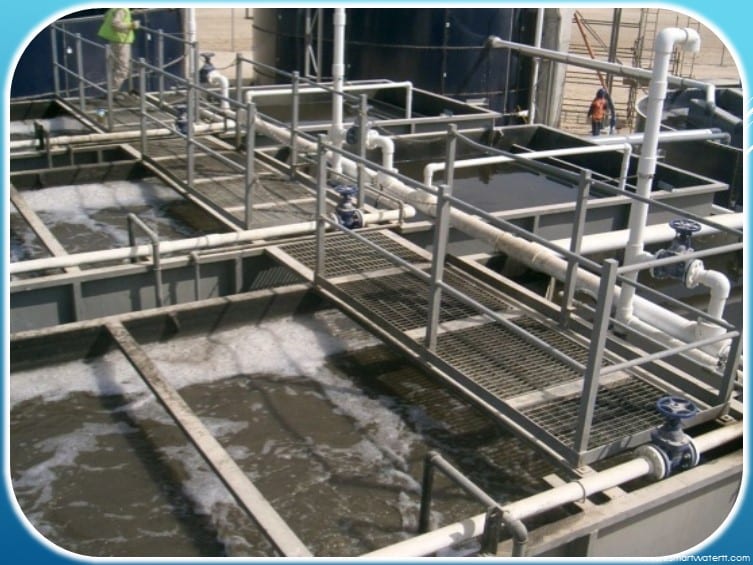 smart water treatment technology staff maintain sewage treatment plant