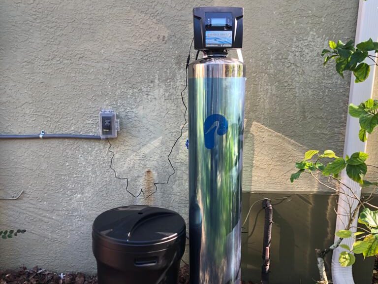 Water softener installed by smart water treatment technology